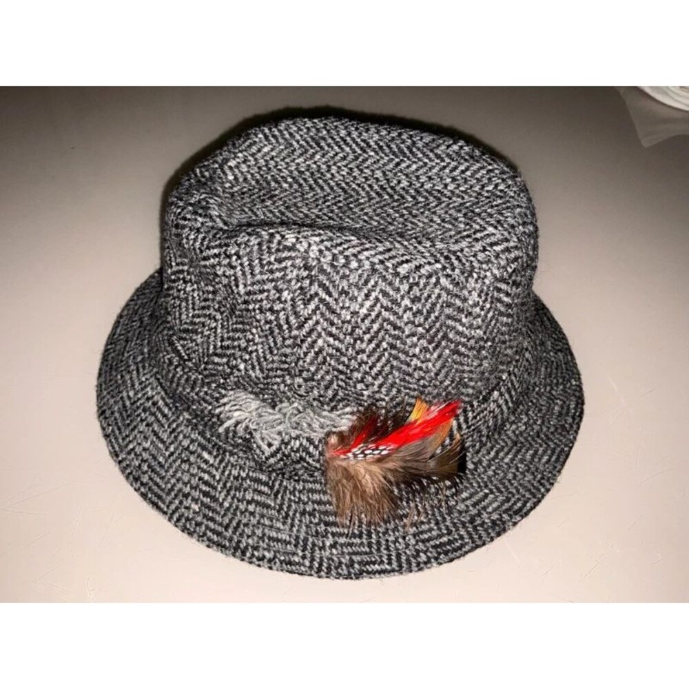 Hanna Hats of Donegal 100% wool tweed walking hat retro